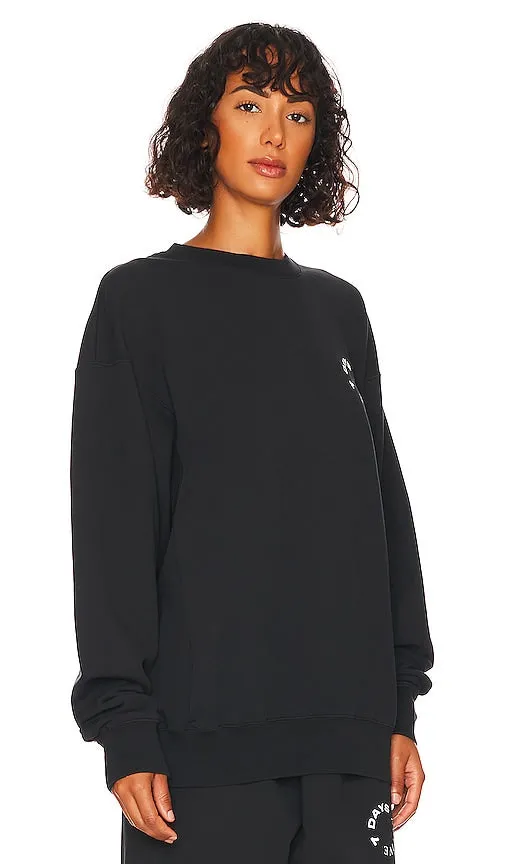 7 Days Active Monday Sweatshirt in Black