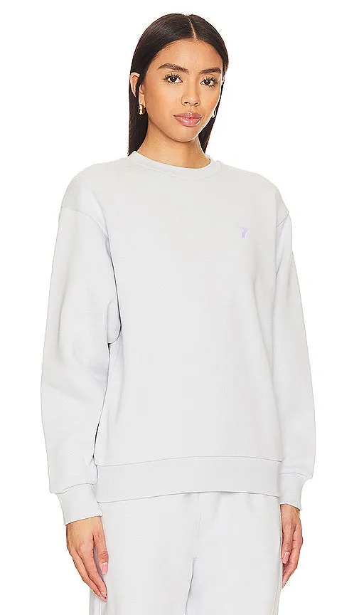 7 Days Active Organic Crewneck Sweatshirt in Baby Blue