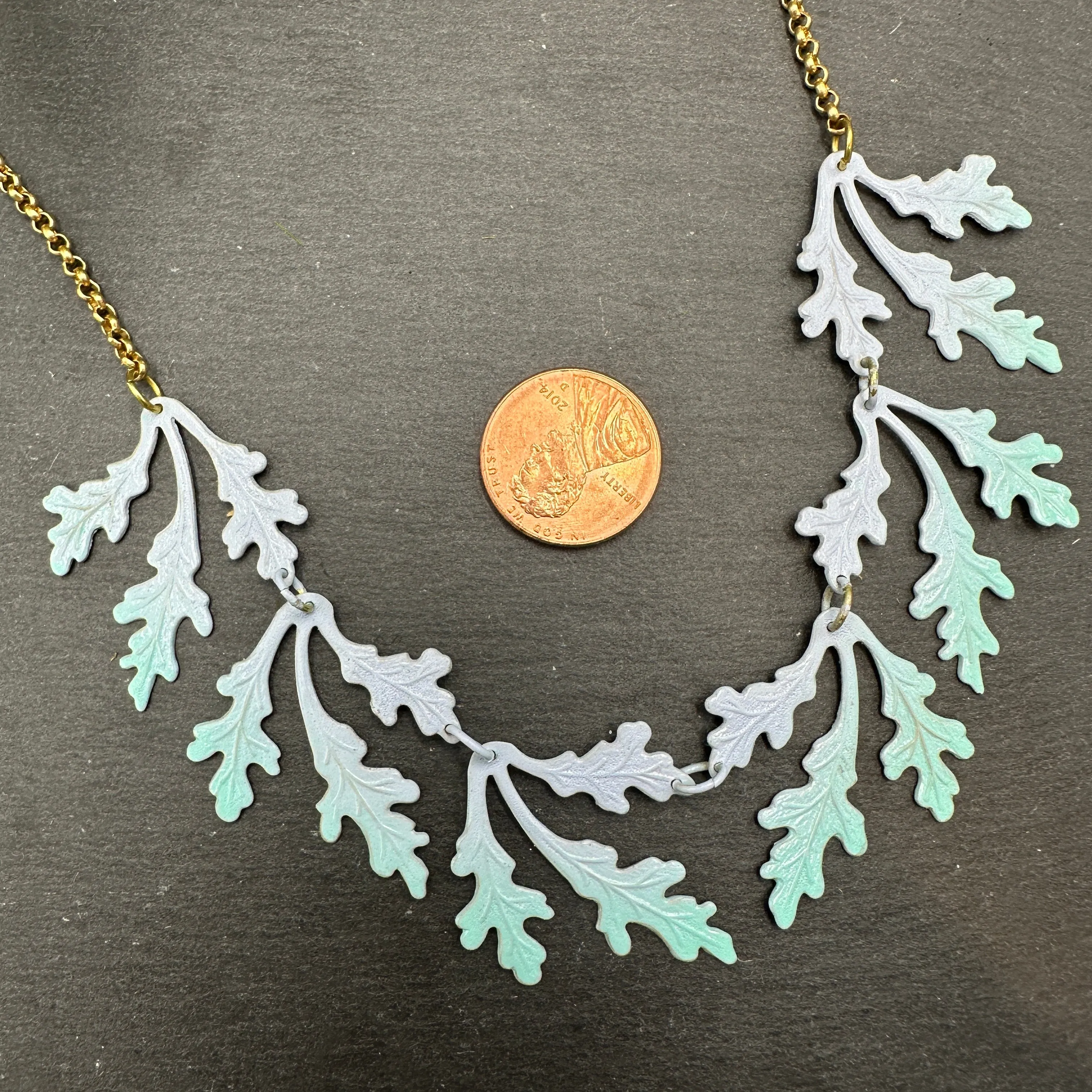 Azure Oak Necklace