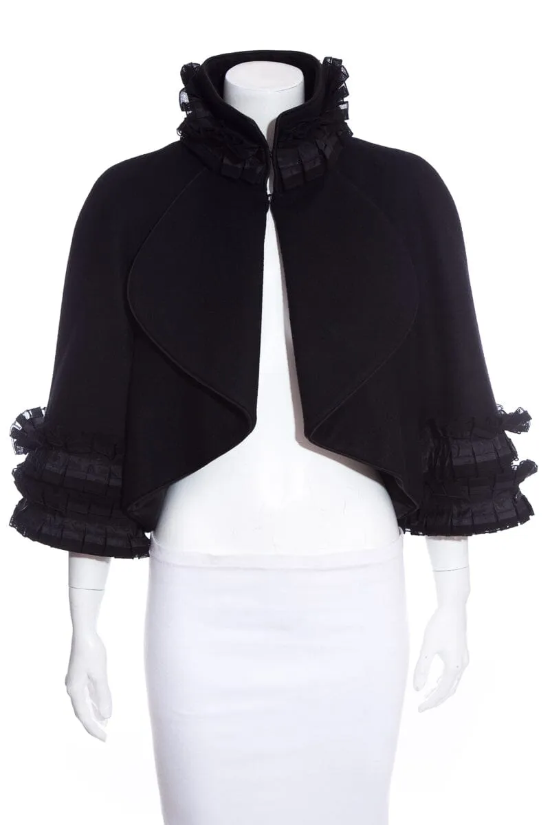 Chanel 2015 Salzburg Collection Black Cashmere Jacket SZ 38