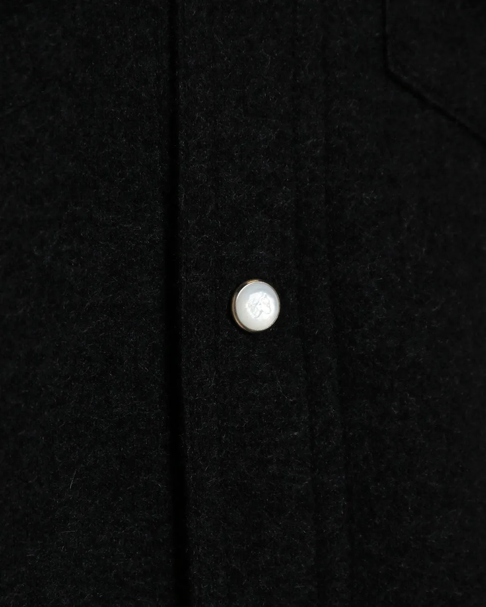 Charcoal Grey Cashmere Blend Snap Front Overshirt
