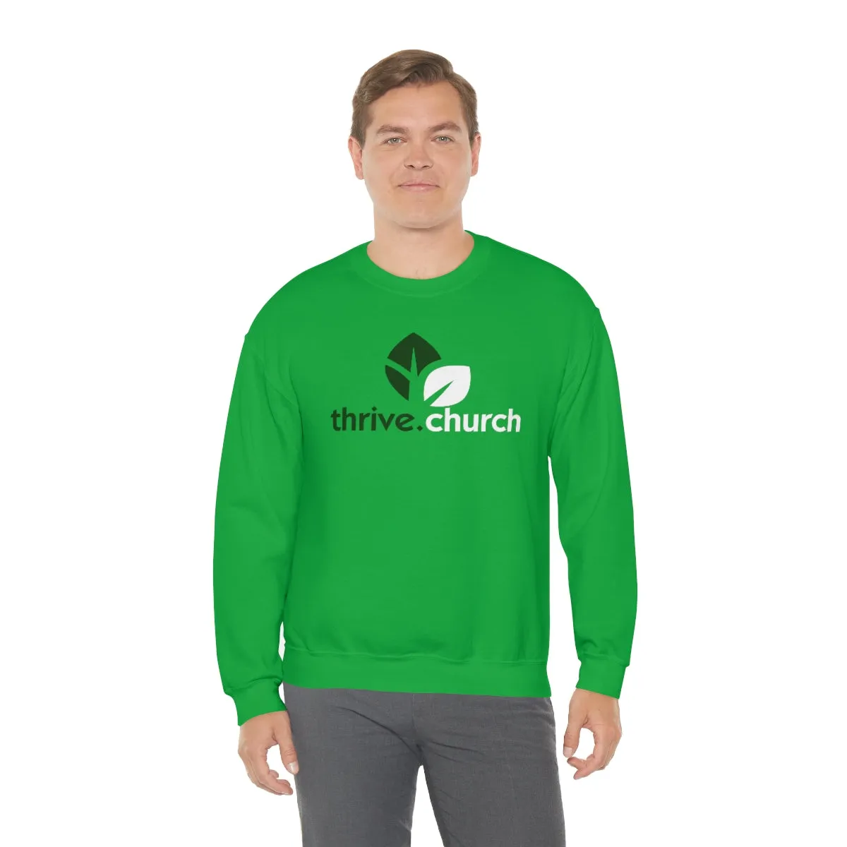 Christmas Logo Green & White Crewneck Sweatshirt