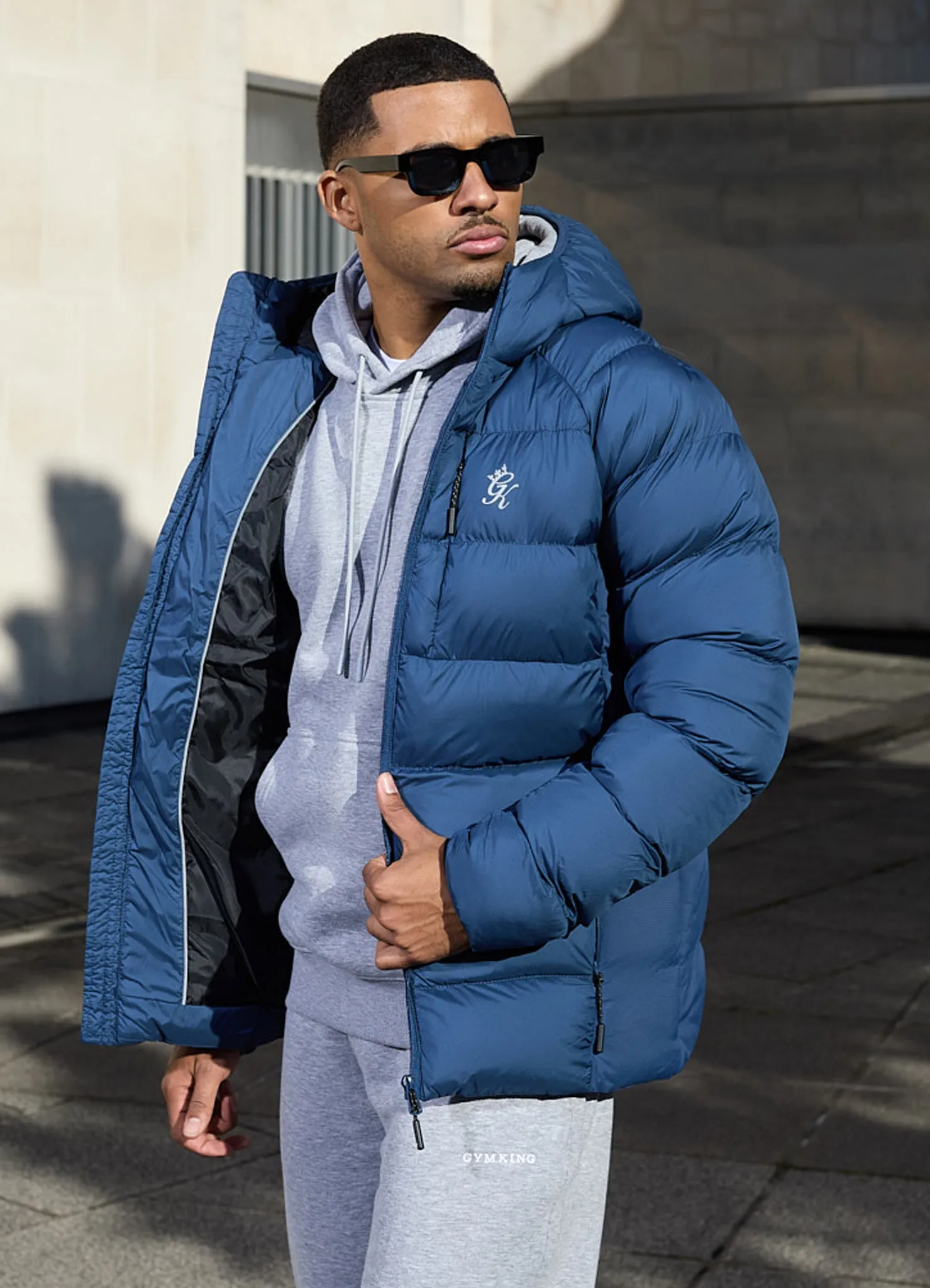 Gym King Limit Puffer Jacket - Navy