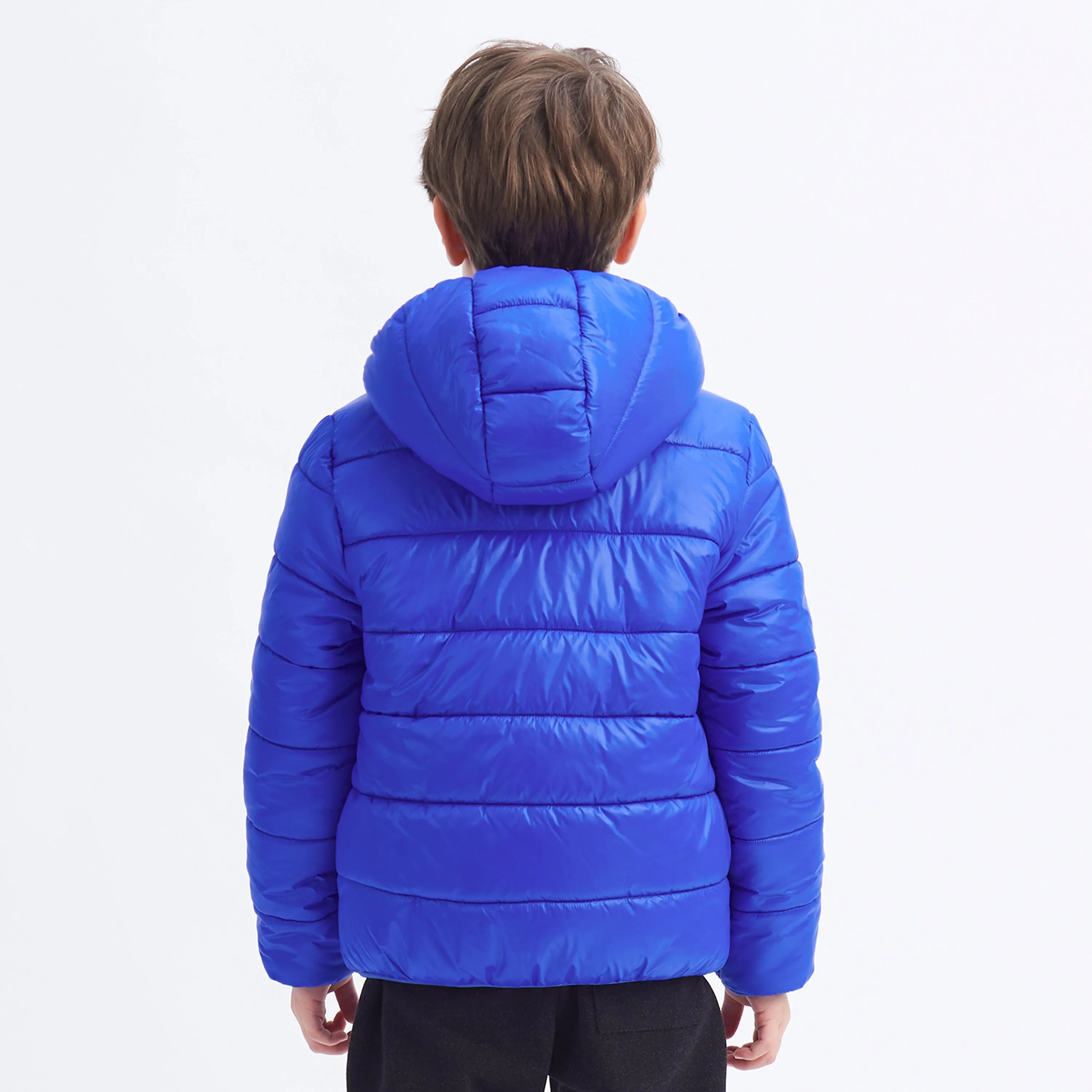 IKALI Kids Winter Coats, Boys Light Weight Puffer Jacket Blue (3-12Y)