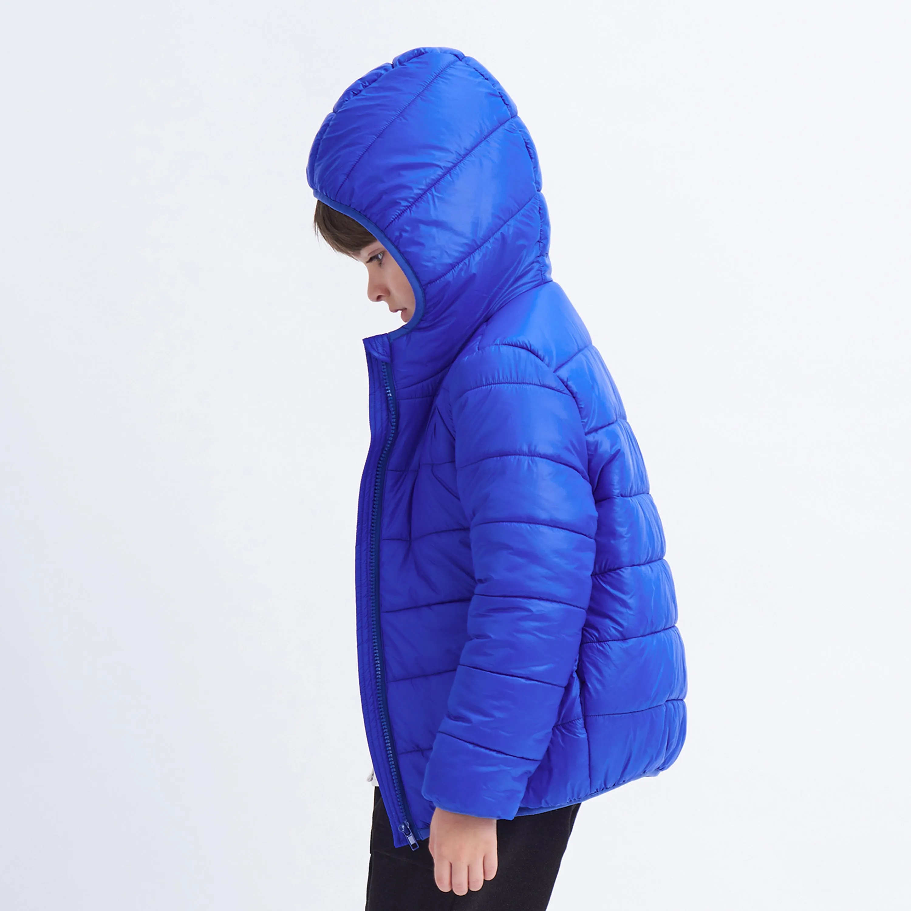 IKALI Kids Winter Coats, Boys Light Weight Puffer Jacket Blue (3-12Y)