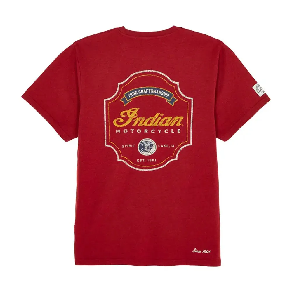 Indian Motorcycle Shield Graphic T-Shirt Red