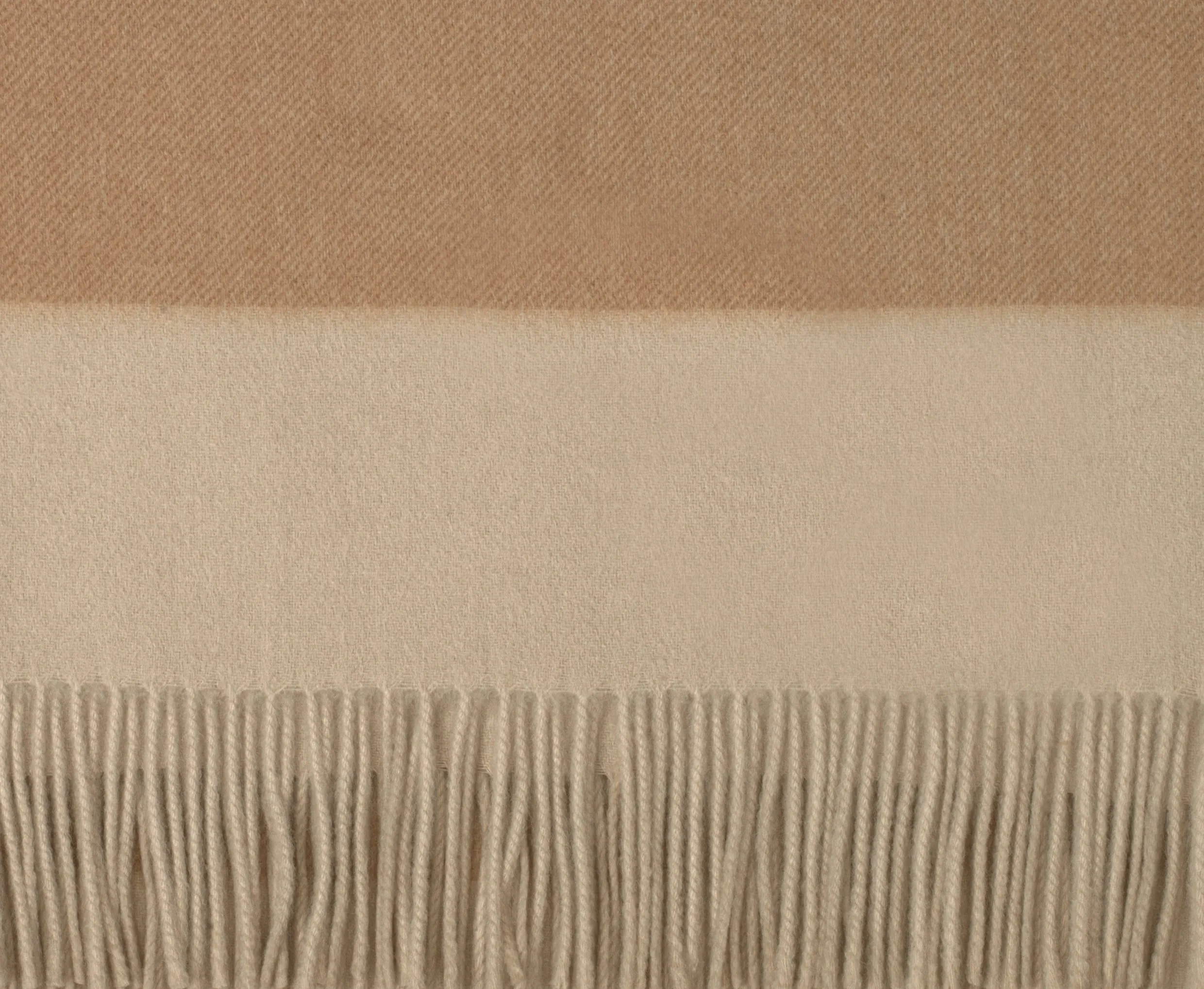 Joshua Ellis Cream Classic Stripe Cashmere Stole