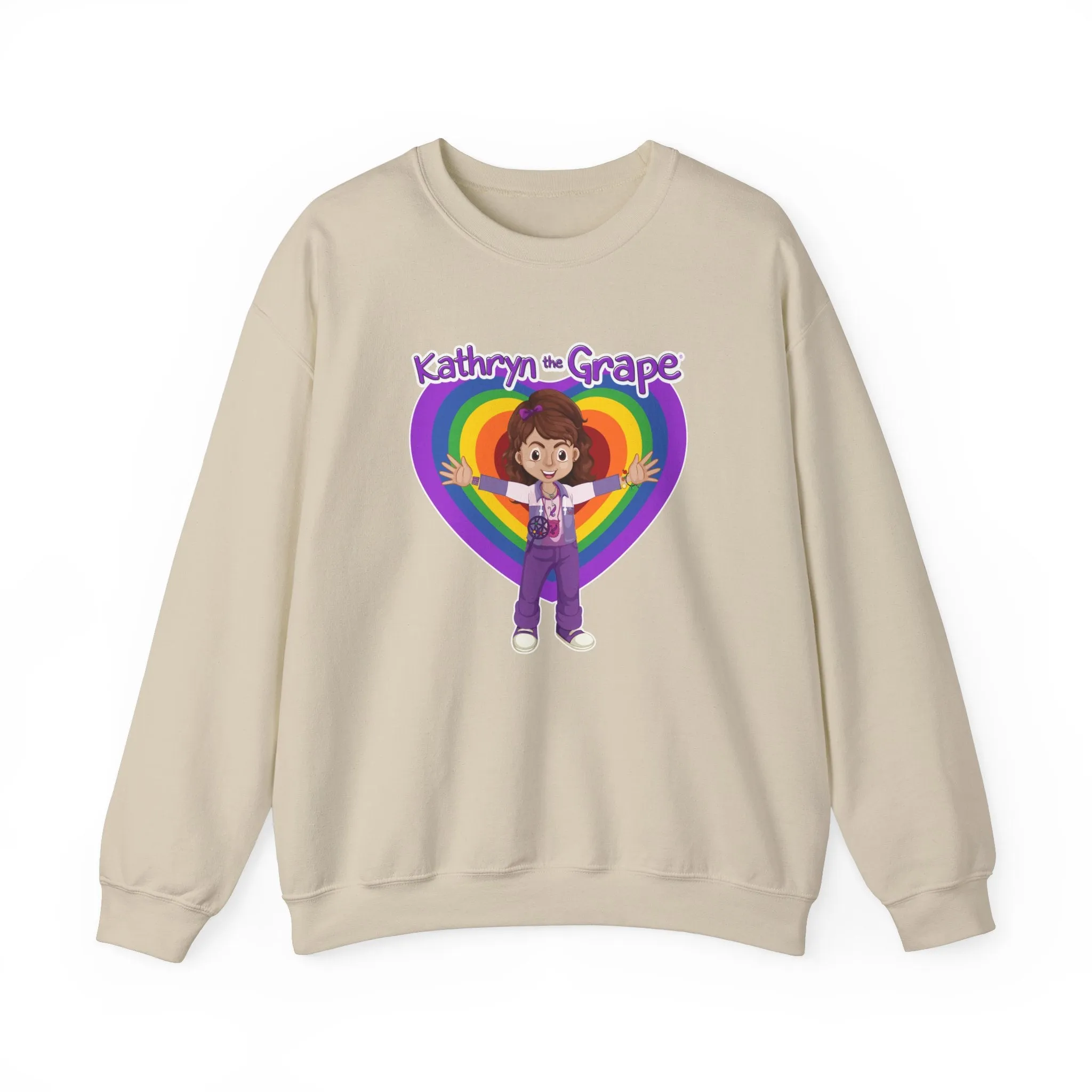 Kathryn the Grape Ripple Love Teen/Adult Heavy Blend™ Crewneck Sweatshirt