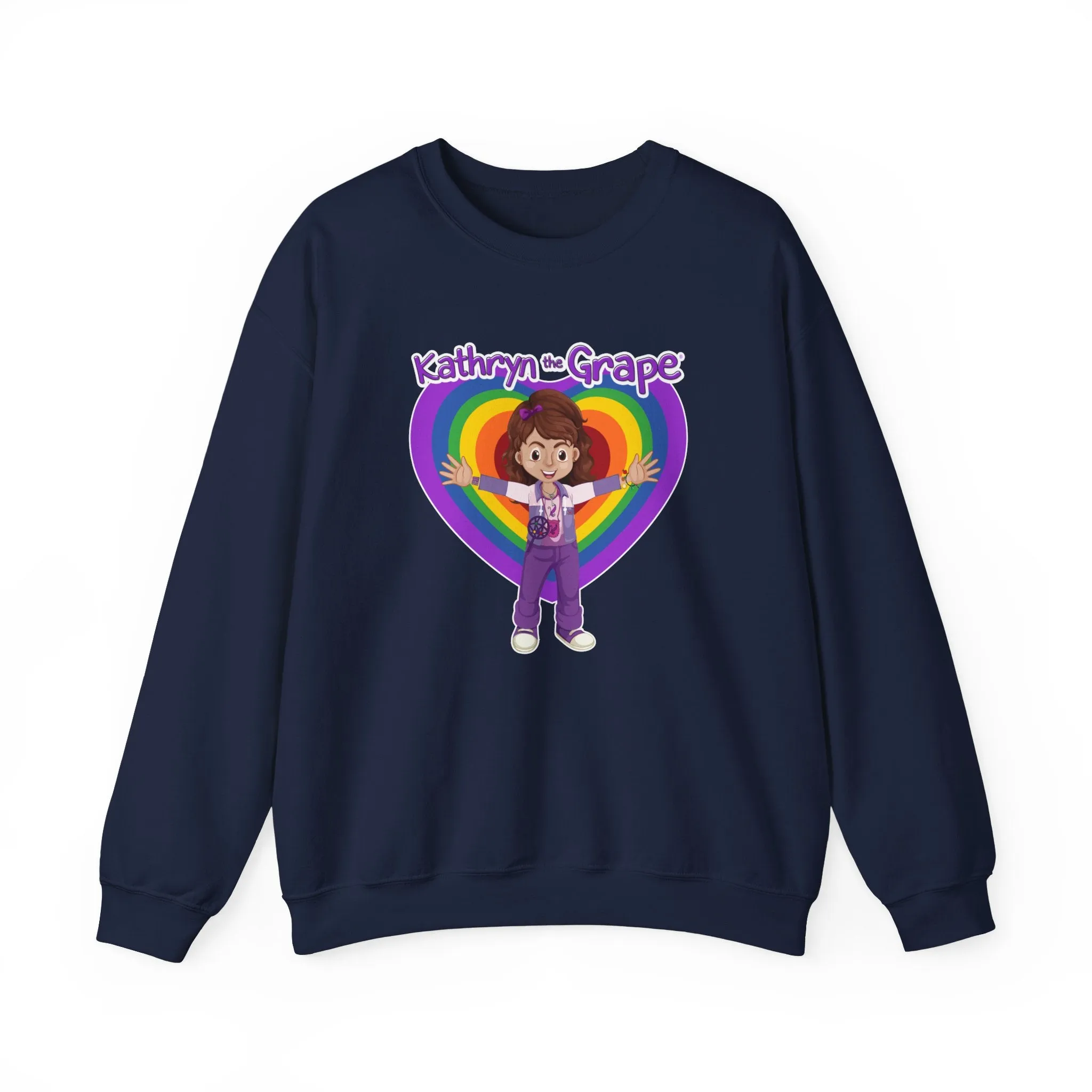 Kathryn the Grape Ripple Love Teen/Adult Heavy Blend™ Crewneck Sweatshirt