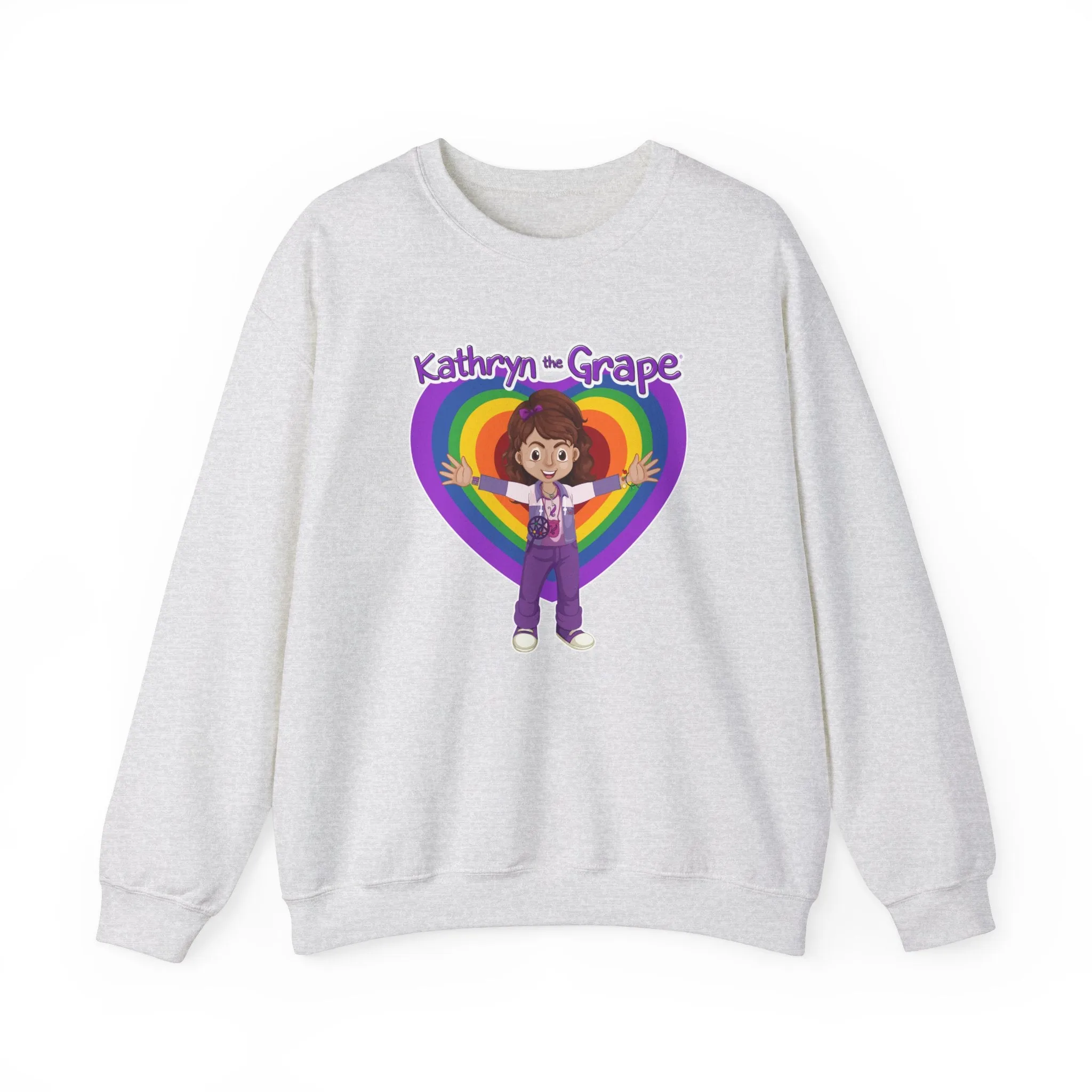 Kathryn the Grape Ripple Love Teen/Adult Heavy Blend™ Crewneck Sweatshirt
