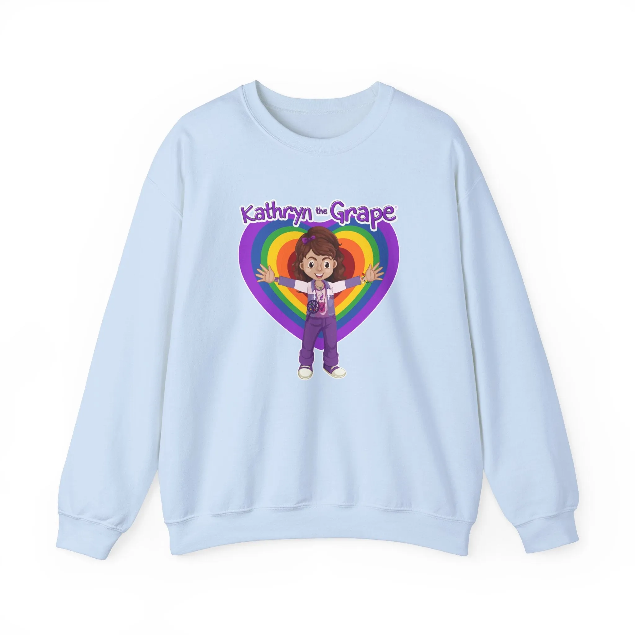 Kathryn the Grape Ripple Love Teen/Adult Heavy Blend™ Crewneck Sweatshirt