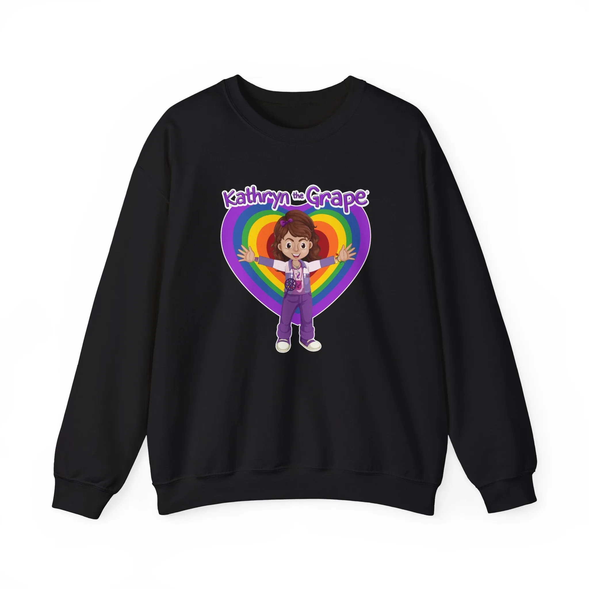 Kathryn the Grape Ripple Love Teen/Adult Heavy Blend™ Crewneck Sweatshirt