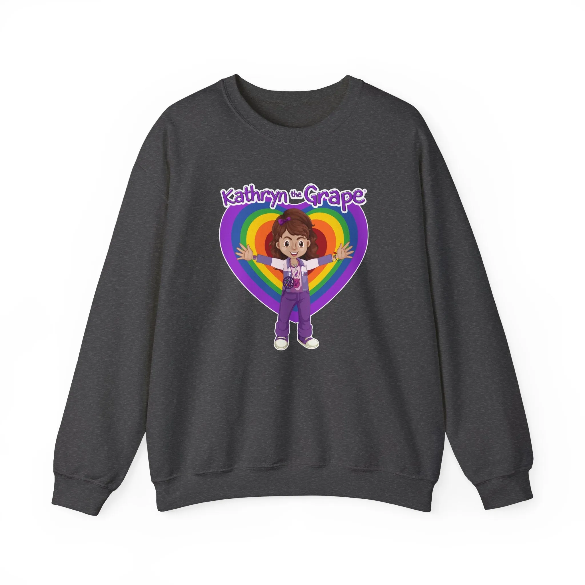 Kathryn the Grape Ripple Love Teen/Adult Heavy Blend™ Crewneck Sweatshirt