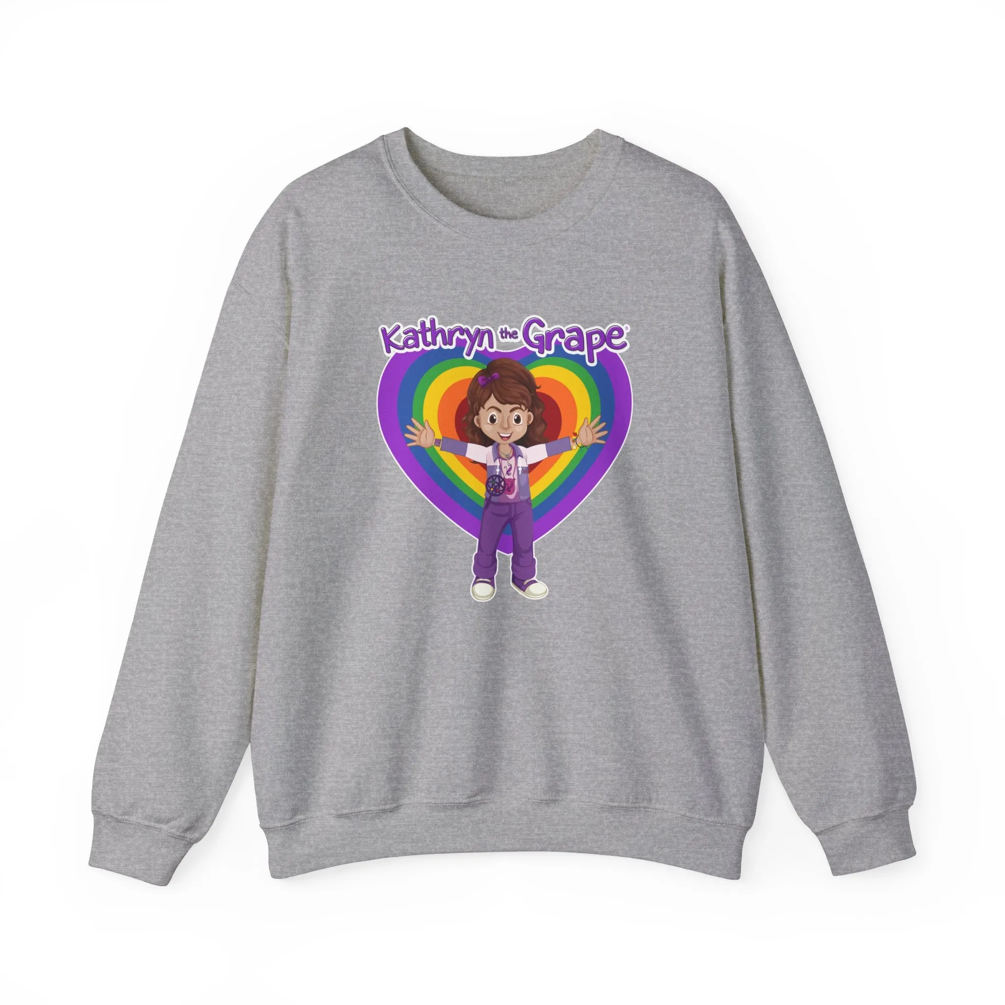 Kathryn the Grape Ripple Love Teen/Adult Heavy Blend™ Crewneck Sweatshirt