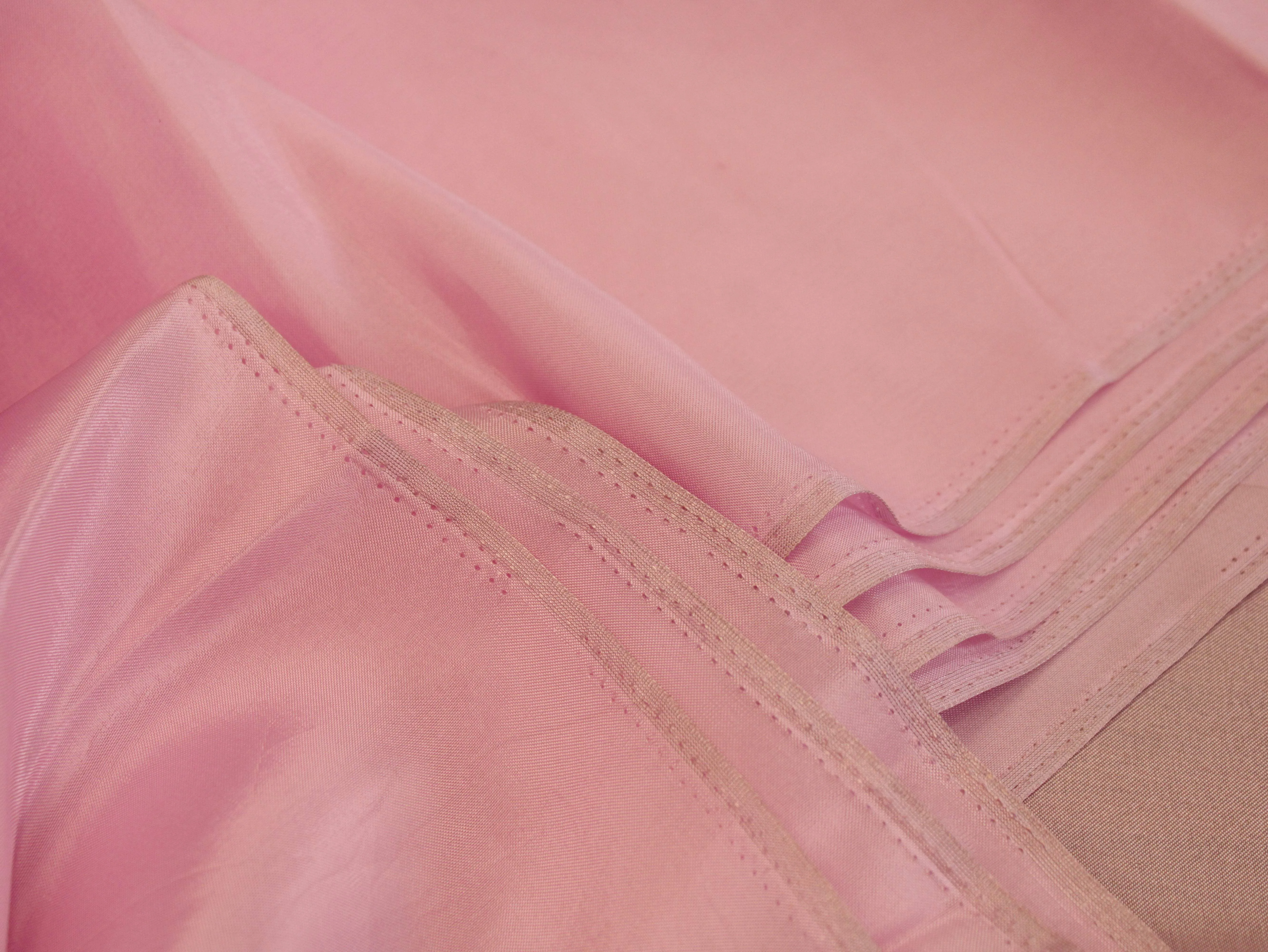Plain dyed Upada Silk Fabric - Baby Pink