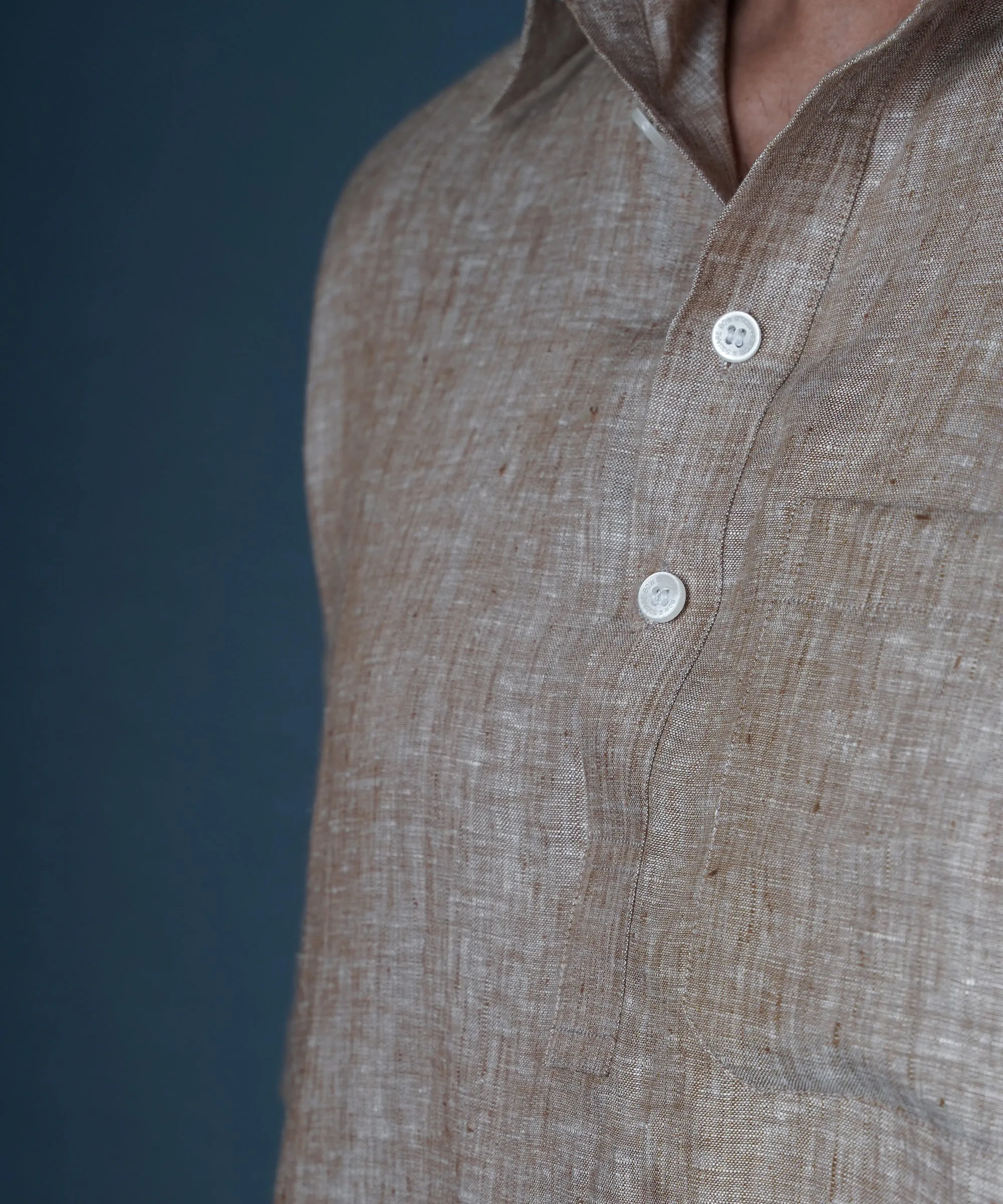 Sand Beige Popover Shirt