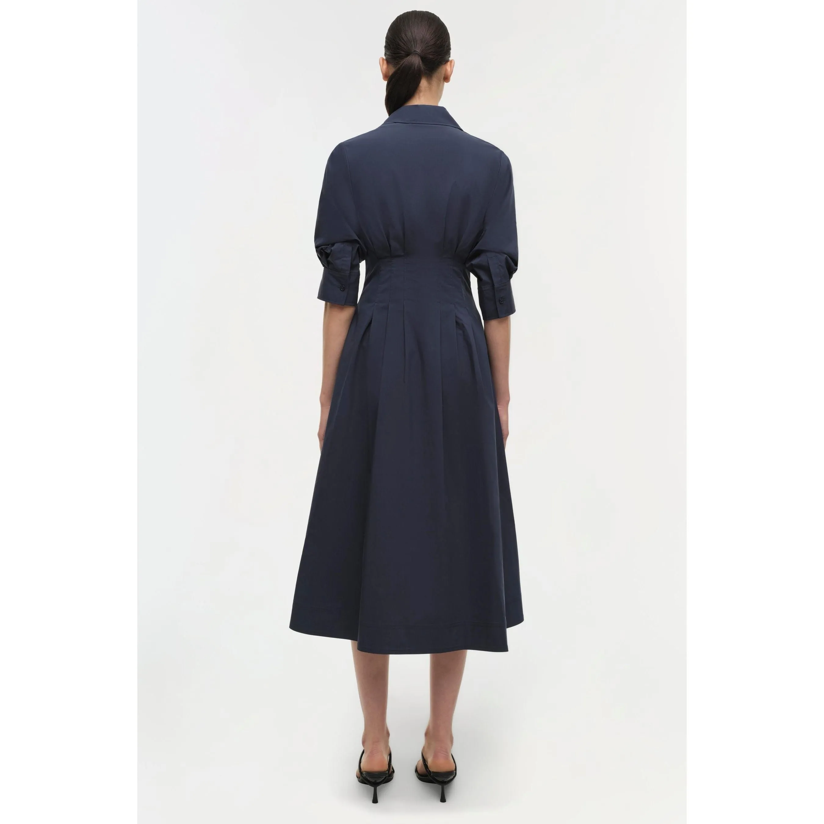 Simkhai Jazz Pintuck Midi Dress Midnight