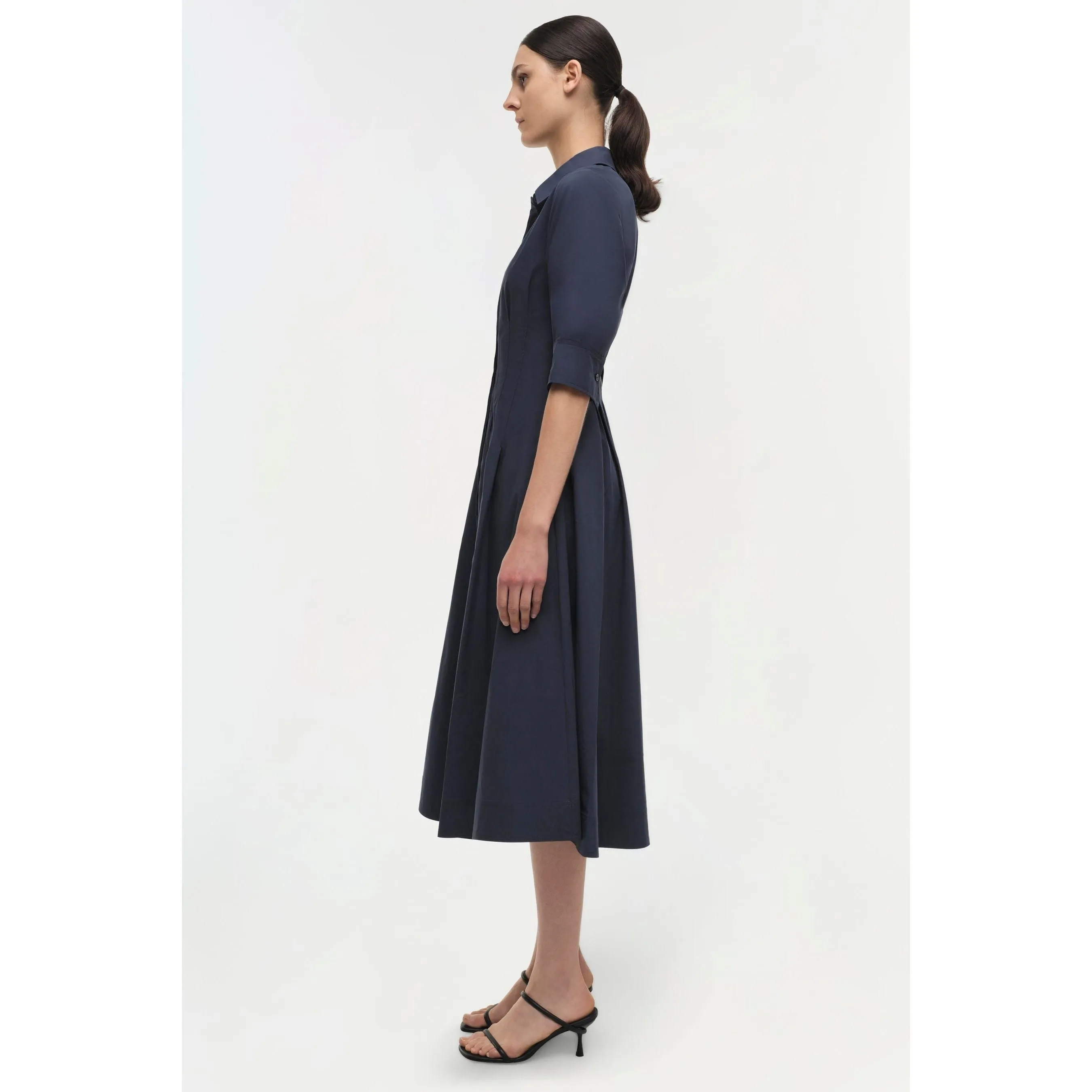 Simkhai Jazz Pintuck Midi Dress Midnight