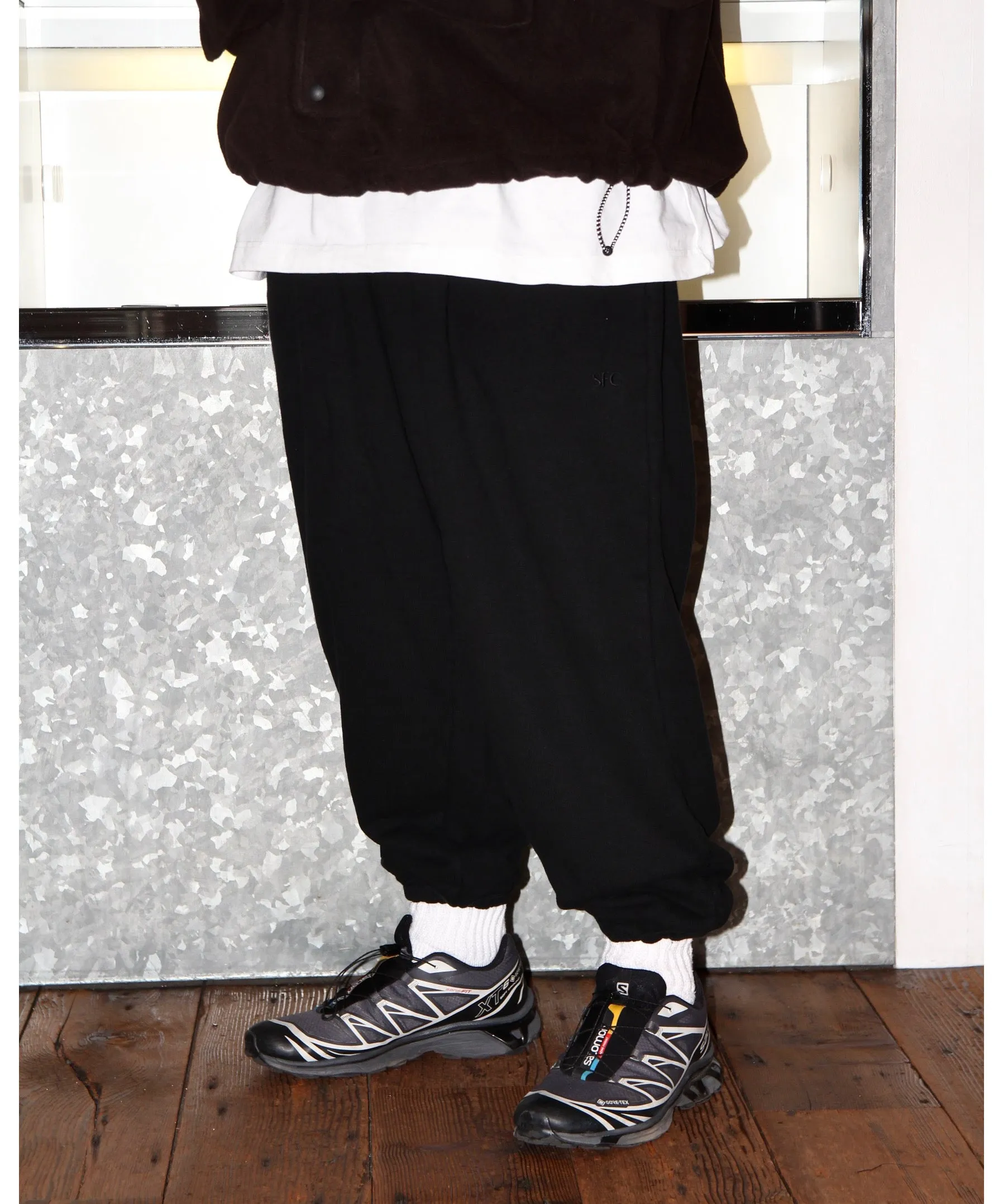 WIDE SWEAT PANTS "D.NAVY"