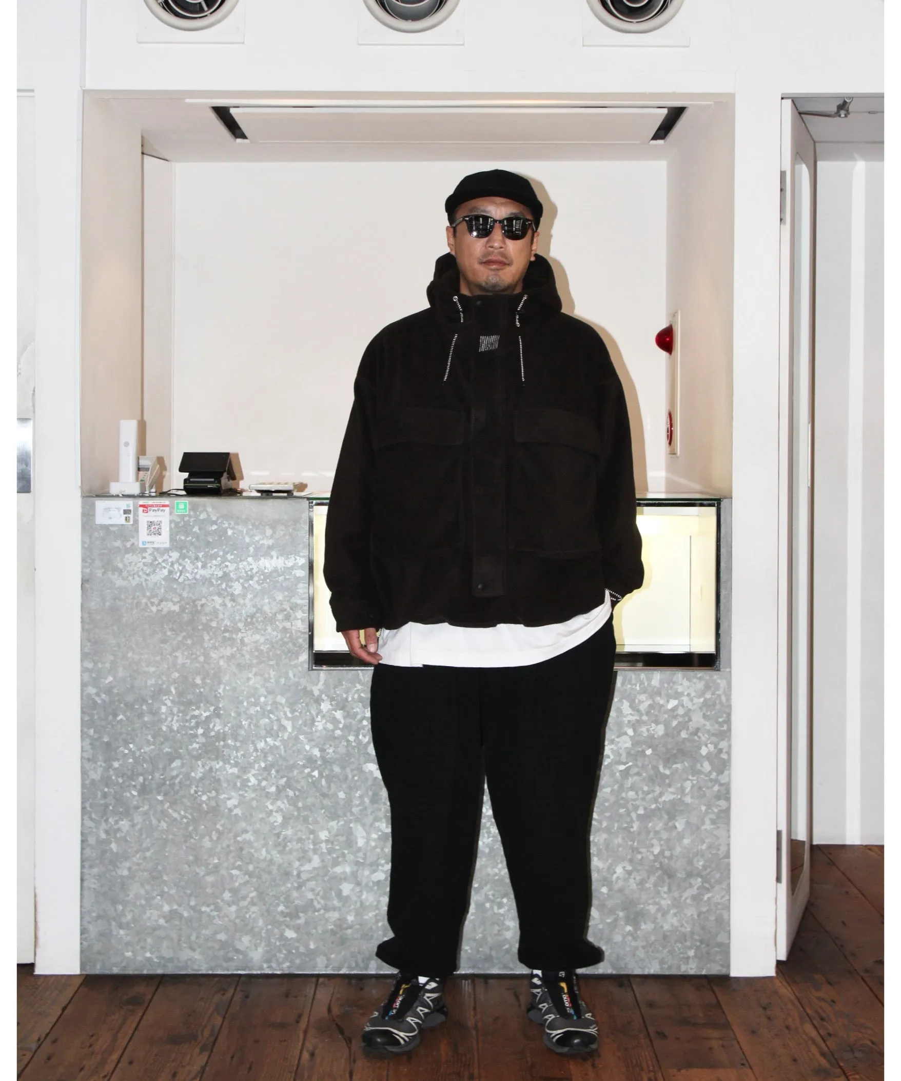 WIDE SWEAT PANTS "D.NAVY"